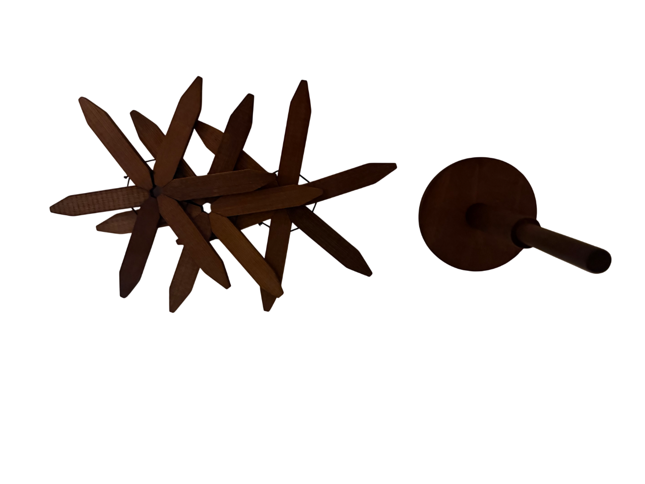 LIGNO PETAL – 3-teiliges Holz-Untersetzer-Set (klein)