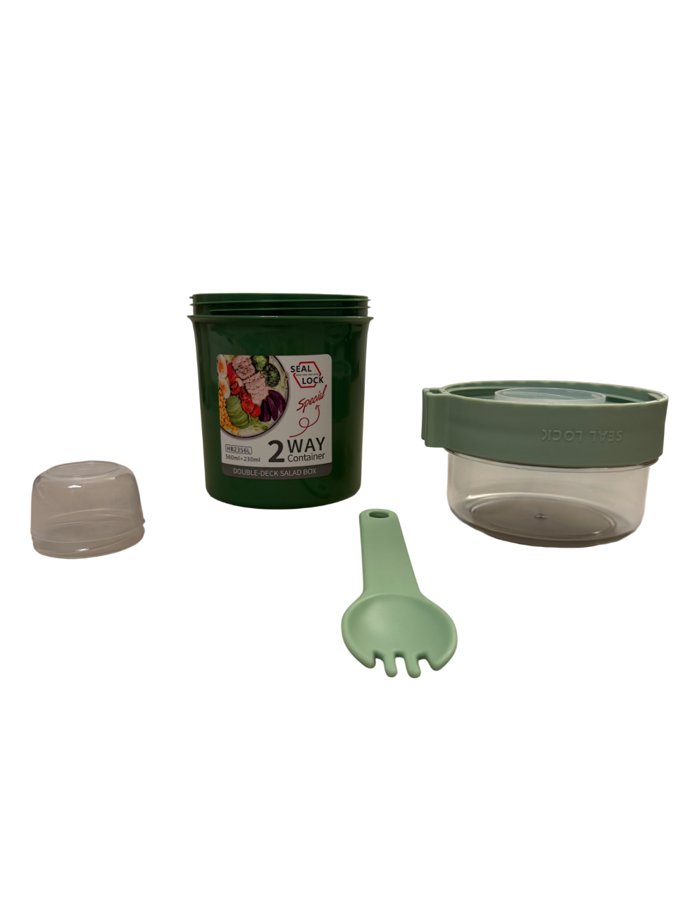 FreshLock Duo Bowl – 2-Etagen Salat- & Meal-Prep Box