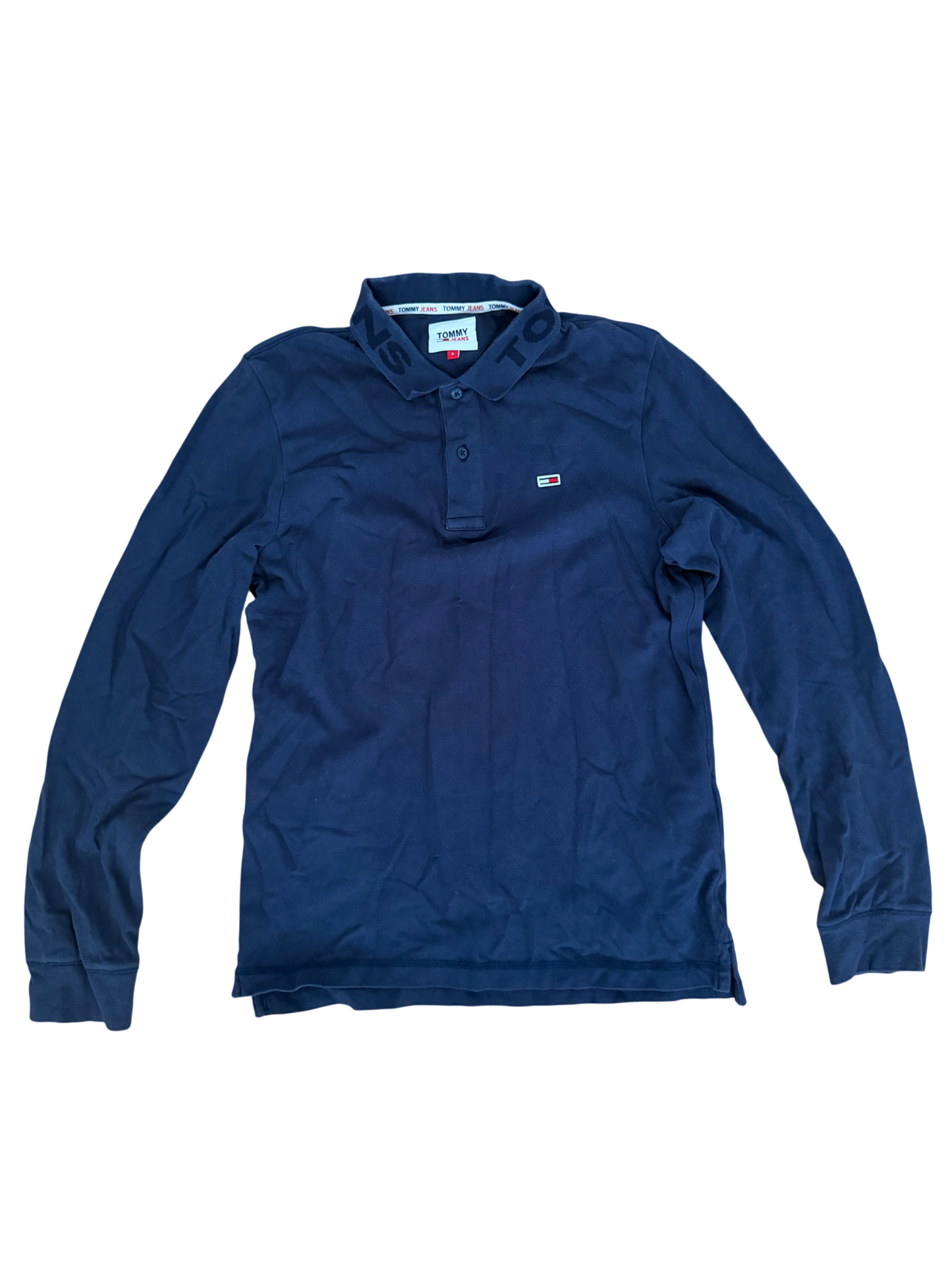 Tommy Jeans Langarm Poloshirt Navy Größe S
