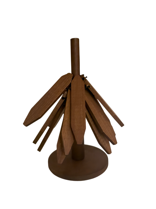 LIGNO PETAL – 3-teiliges Holz-Untersetzer-Set (klein)