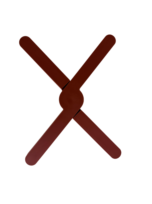 FoldWood Red – Klappbarer Holz-Topfuntersetzer