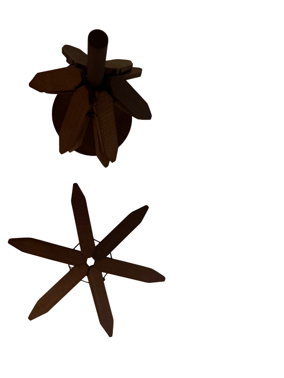 LIGNO PETAL – 3-teiliges Holz-Untersetzer-Set (klein)